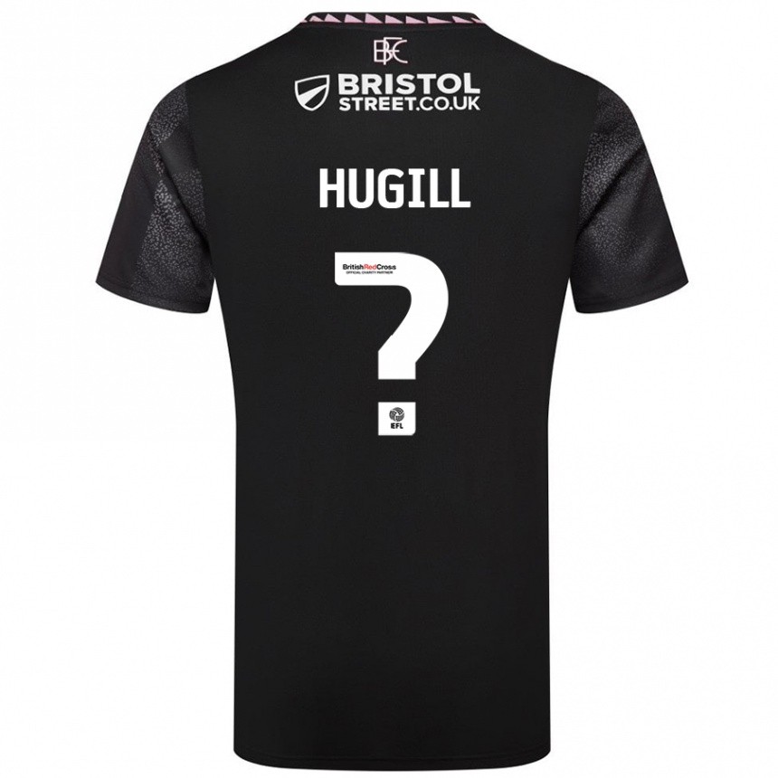 Kids Football Will Hugill #0 Black Away Jersey 2024/25 T-Shirt