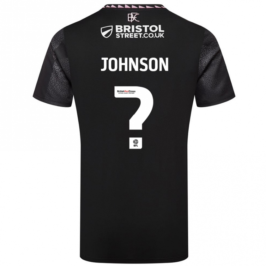 Kids Football Zach Johnson #0 Black Away Jersey 2024/25 T-Shirt