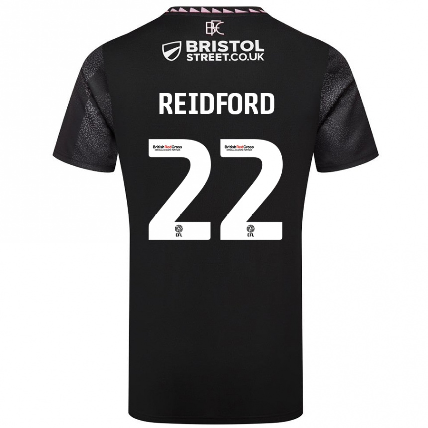 Kids Football Isabella Reidford #22 Black Away Jersey 2024/25 T-Shirt