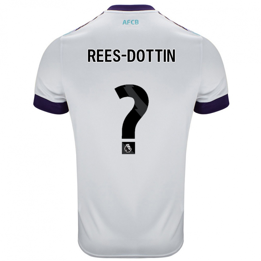 Kids Football Remy Rees-Dottin #0 White Green Purple Away Jersey 2024/25 T-Shirt