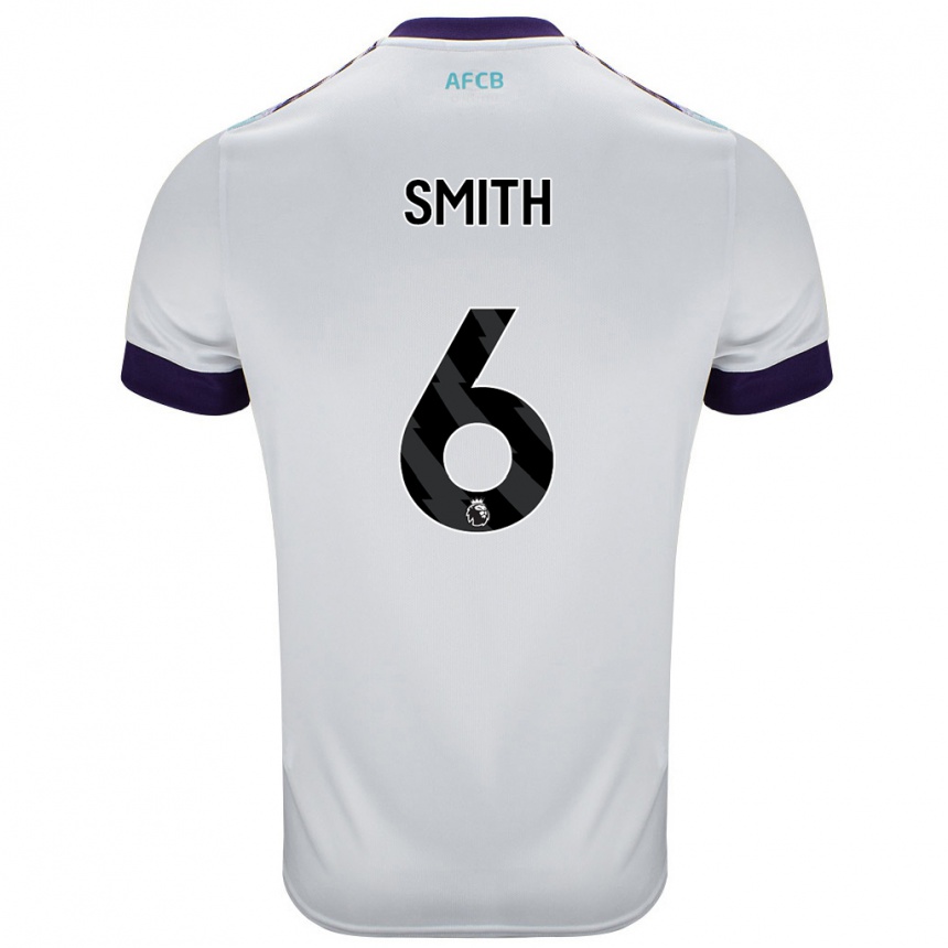 Kids Football Maisy Smith #6 White Green Purple Away Jersey 2024/25 T-Shirt