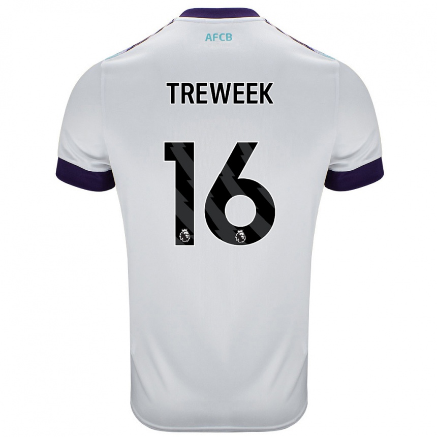 Kids Football Jess Treweek #16 White Green Purple Away Jersey 2024/25 T-Shirt