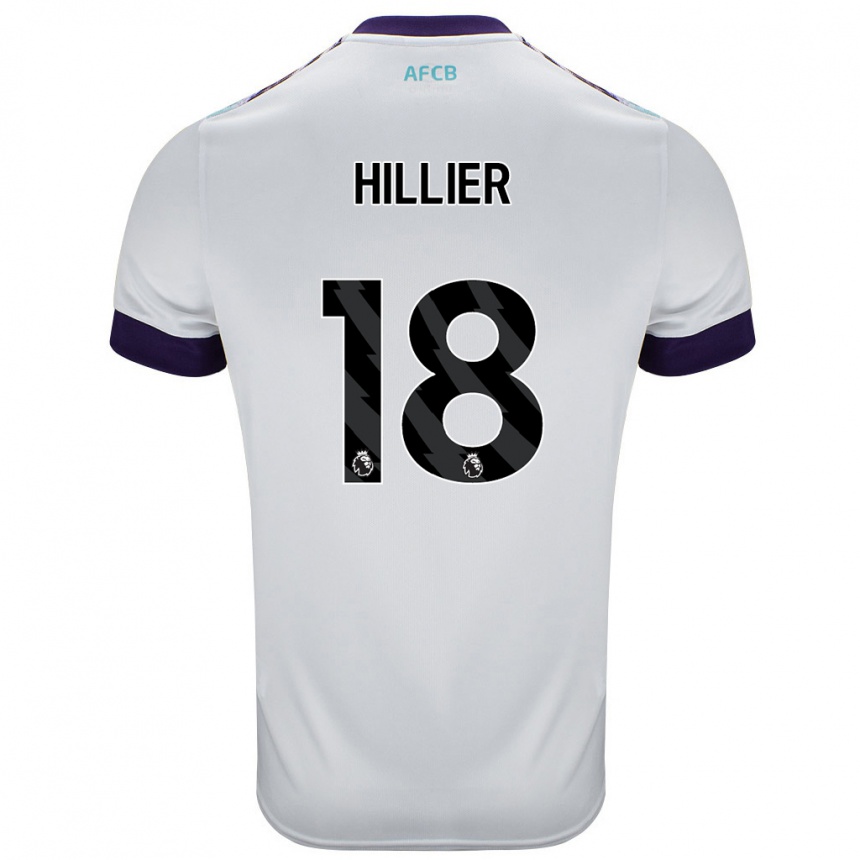 Kids Football Gemma Hillier #18 White Green Purple Away Jersey 2024/25 T-Shirt