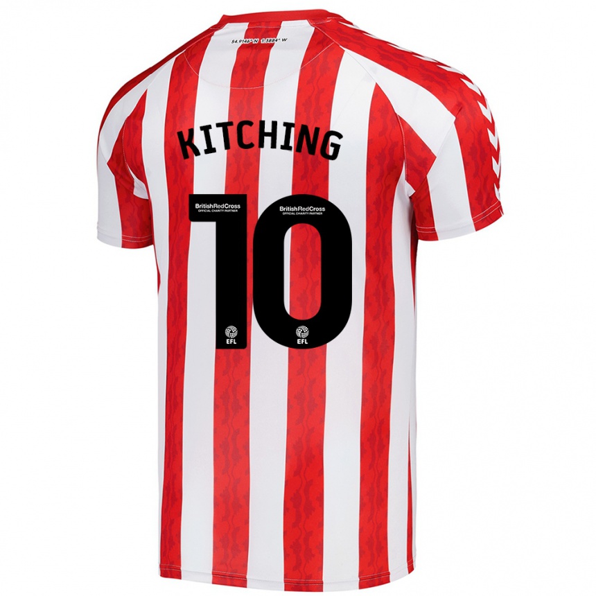 Men Football Katie Kitching #10 Red White Home Jersey 2024/25 T-Shirt