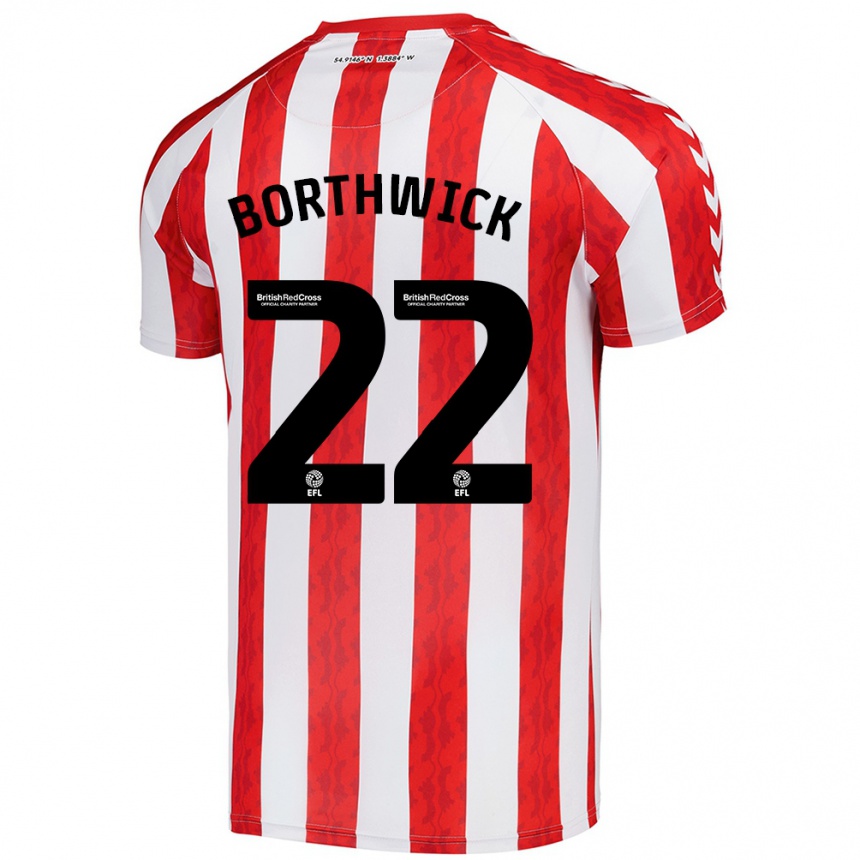 Men Football Megan Borthwick #22 Red White Home Jersey 2024/25 T-Shirt