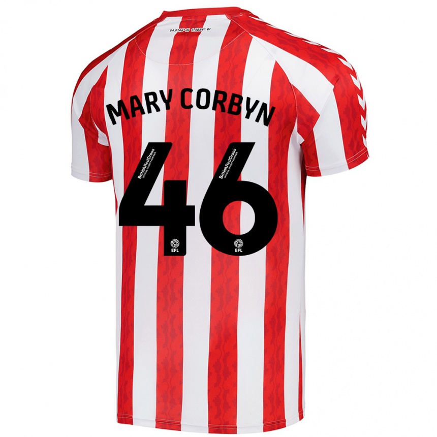 Men Football Mary Corbyn #46 Red White Home Jersey 2024/25 T-Shirt