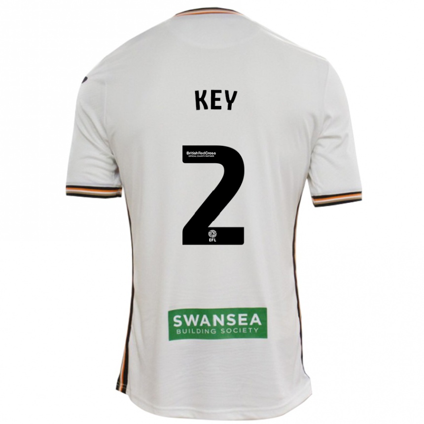 Men Football Josh Key #2 White Home Jersey 2024/25 T-Shirt