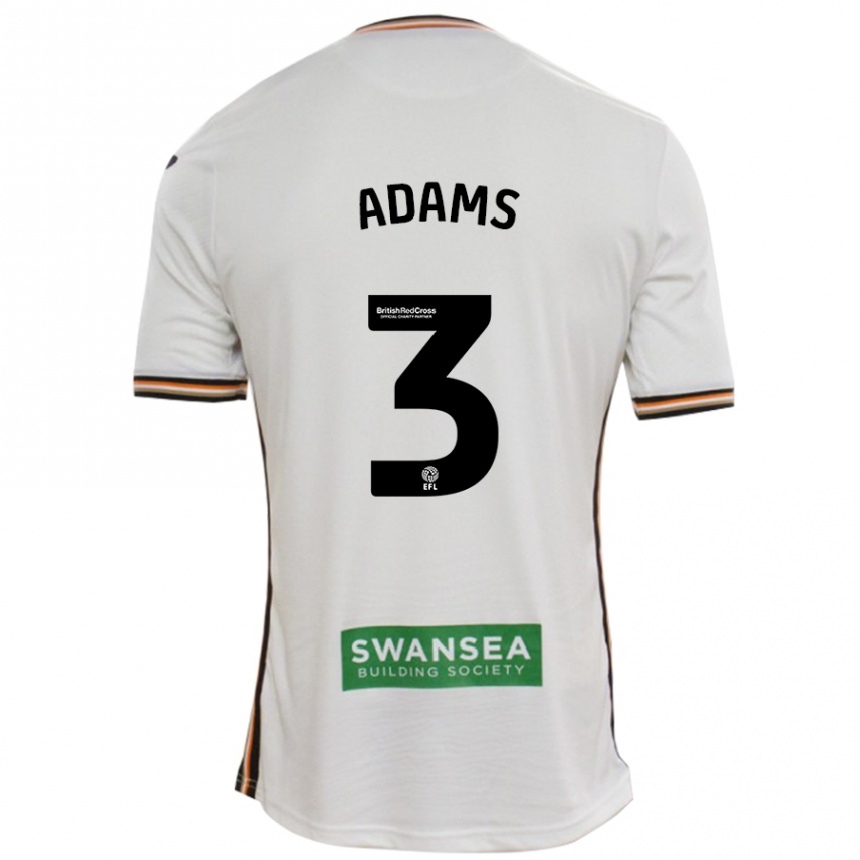 Men Football Sarah Adams #3 White Home Jersey 2024/25 T-Shirt