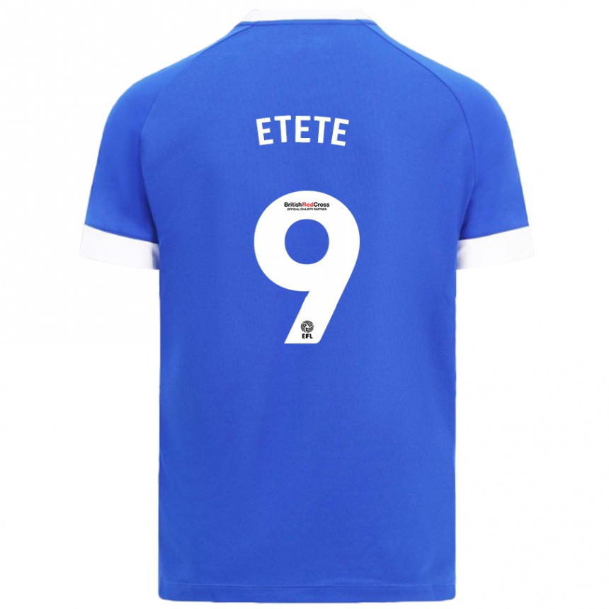 Men Football Kion Etete #9 Sky Blue Home Jersey 2024/25 T-Shirt