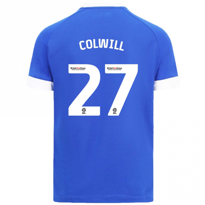 Men Football Rubin Colwill #27 Sky Blue Home Jersey 2024/25 T-Shirt