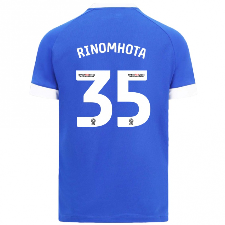 Men Football Andy Rinomhota #35 Sky Blue Home Jersey 2024/25 T-Shirt