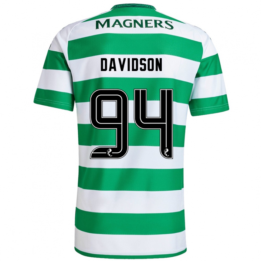 Men Football Bruno Davidson #94 Green White Home Jersey 2024/25 T-Shirt