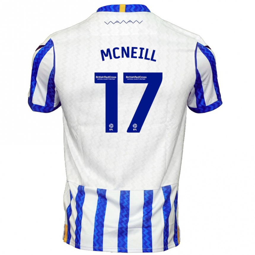 Men Football Charlie Mcneill #17 Blue White Home Jersey 2024/25 T-Shirt