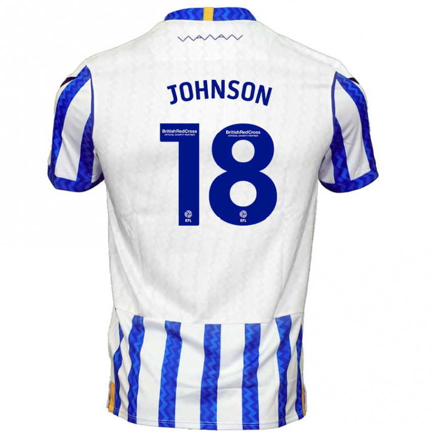 Men Football Marvin Johnson #18 Blue White Home Jersey 2024/25 T-Shirt