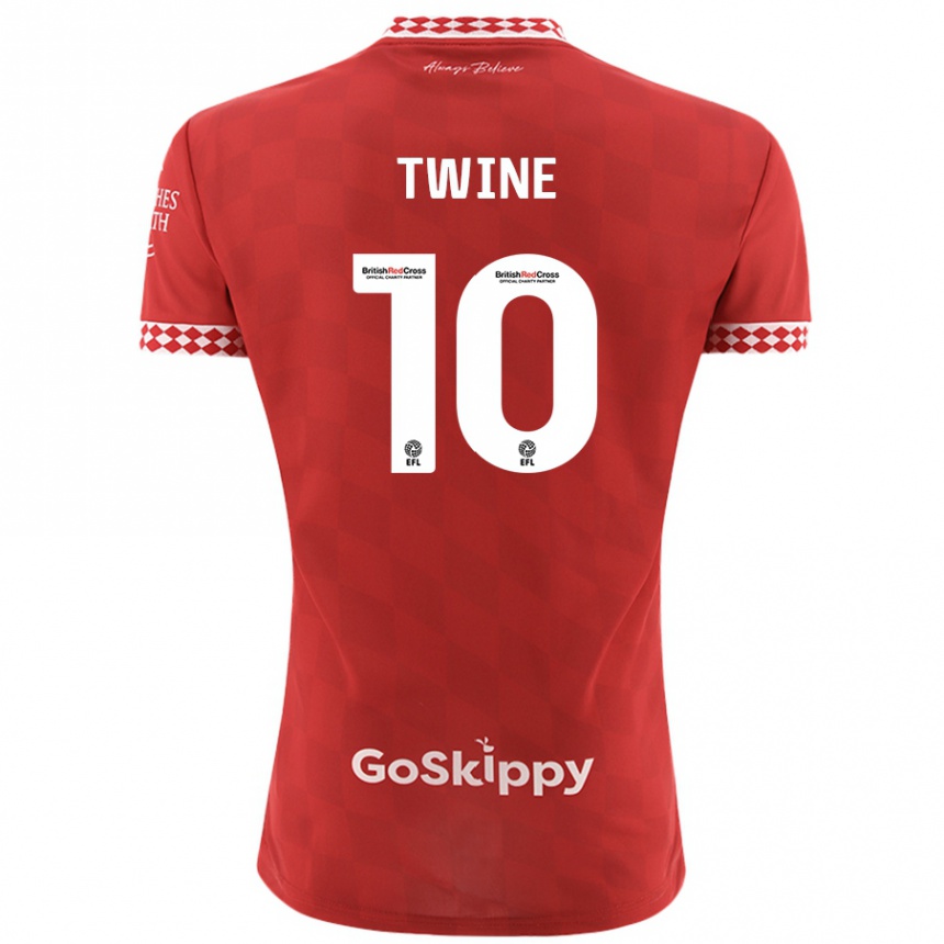 Men Football Scott Twine #10 Red Home Jersey 2024/25 T-Shirt