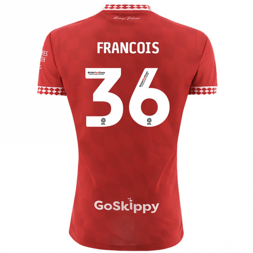 Men Football Marlee Francois #36 Red Home Jersey 2024/25 T-Shirt