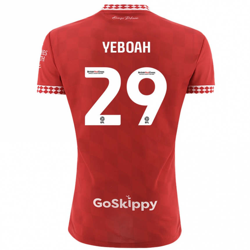 Men Football Ephraim Yeboah #29 Red Home Jersey 2024/25 T-Shirt