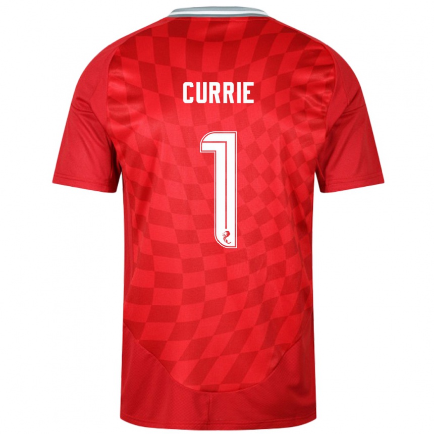 Men Football Jennifer Currie #1 Red Home Jersey 2024/25 T-Shirt