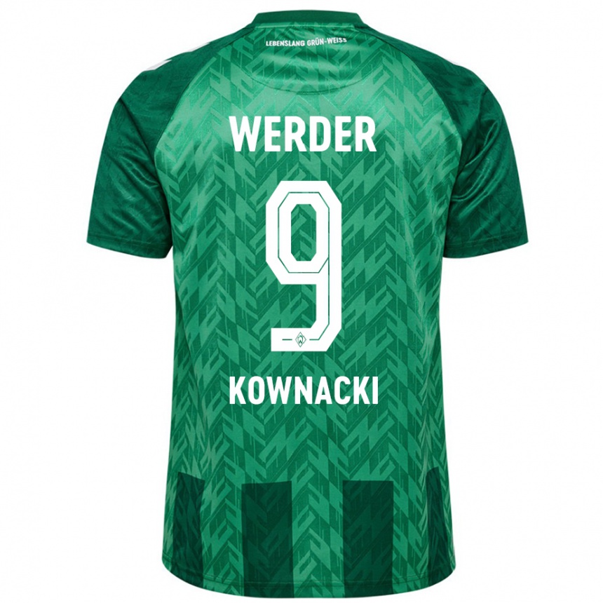 Men Football Dawid Kownacki #9 Green Home Jersey 2024/25 T-Shirt