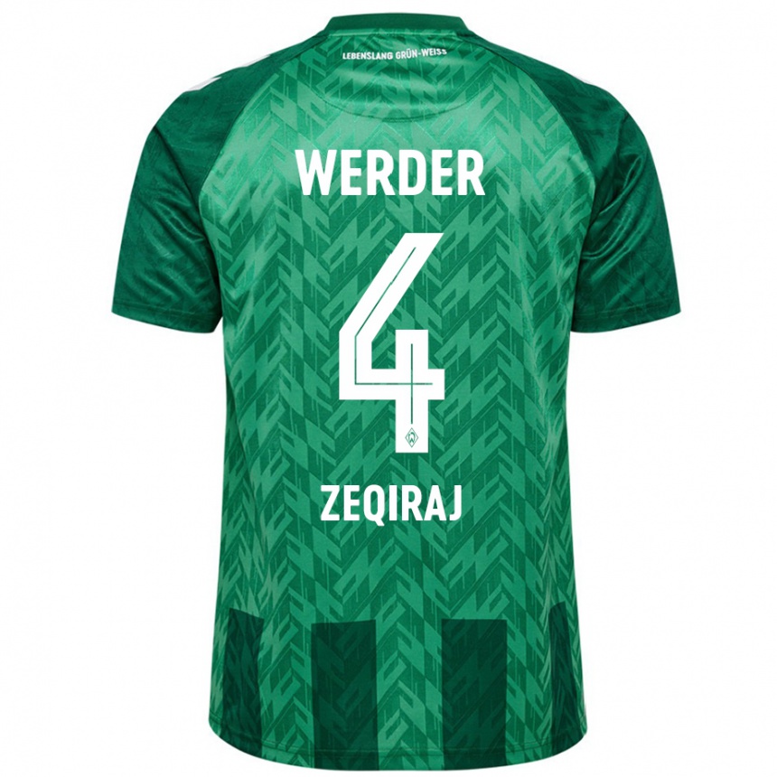 Men Football Leon Zeqiraj #4 Green Home Jersey 2024/25 T-Shirt