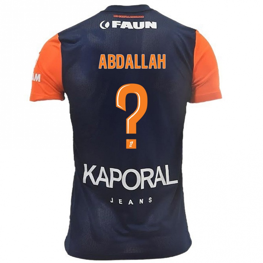 Men Football Ikrame Abdallah #0 Navy Blue Orange Home Jersey 2024/25 T-Shirt