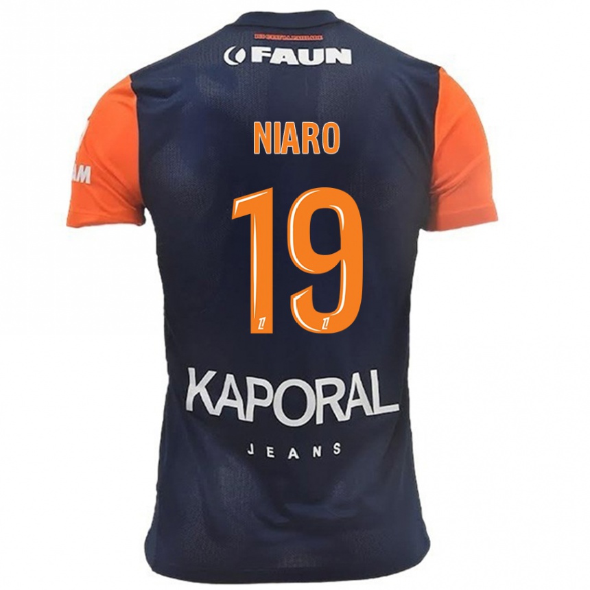 Men Football Esther Mbakem-Niaro #19 Navy Blue Orange Home Jersey 2024/25 T-Shirt