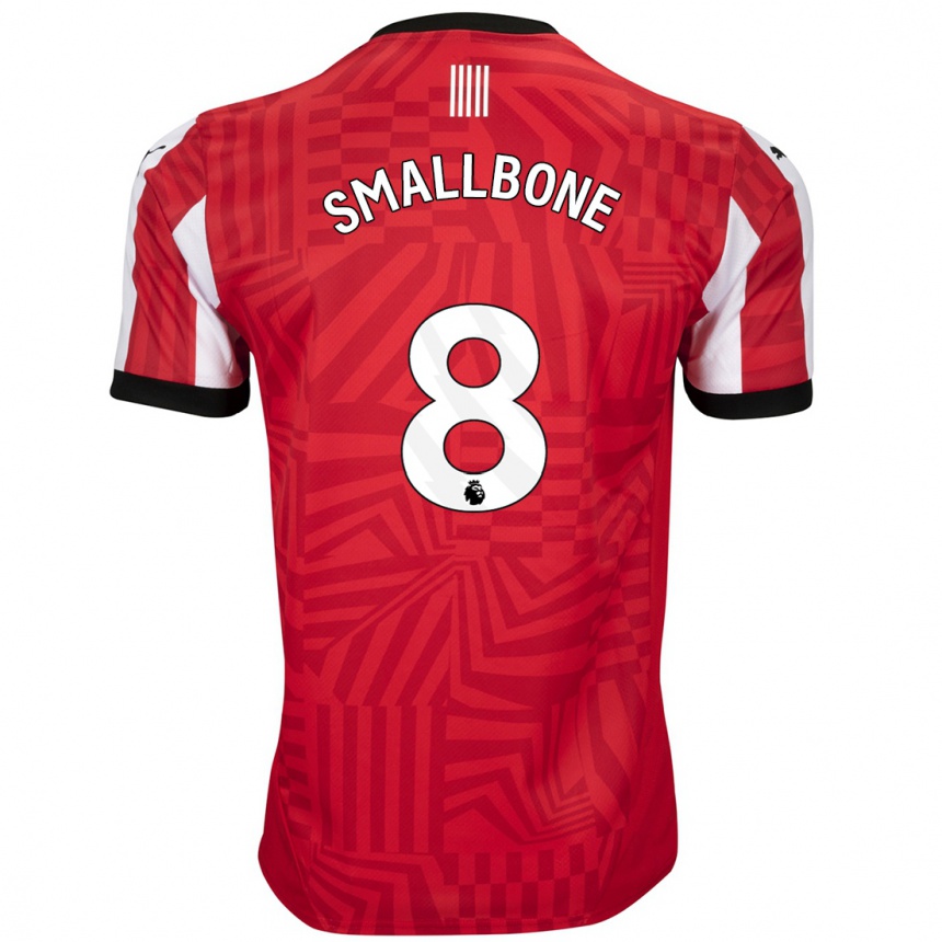 Men Football Will Smallbone #8 Red White Home Jersey 2024/25 T-Shirt