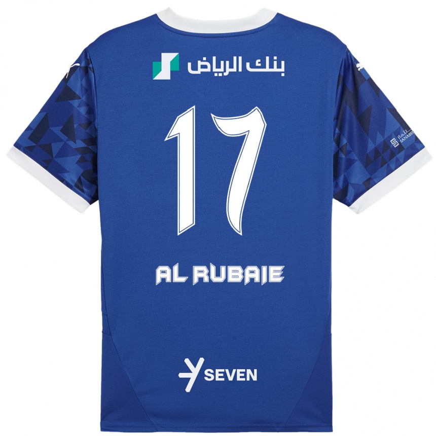 Men Football Mohammed Al-Rubaie #17 Dark Blue White Home Jersey 2024/25 T-Shirt