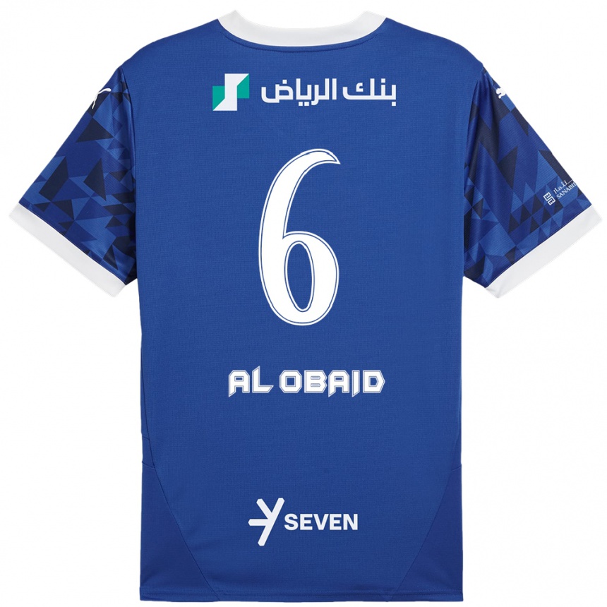 Men Football Lulu Al-Obaid #6 Dark Blue White Home Jersey 2024/25 T-Shirt