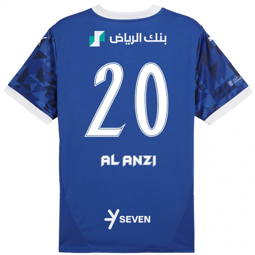 Men Football Areej Al-Anzi #20 Dark Blue White Home Jersey 2024/25 T-Shirt