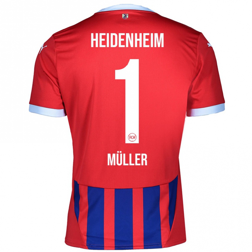 Men Football Kevin Müller #1 Red Blue Home Jersey 2024/25 T-Shirt