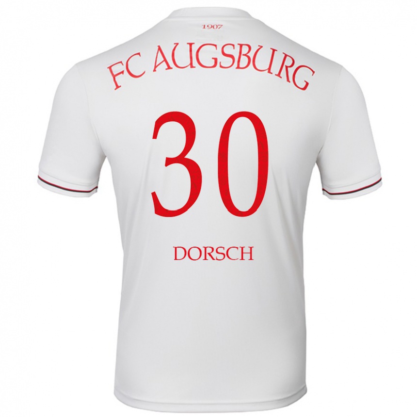 Men Football Niklas Dorsch #30 White Home Jersey 2024/25 T-Shirt