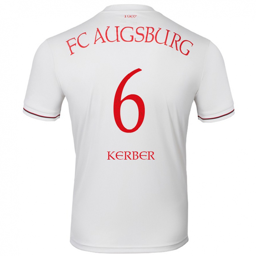 Men Football Luca Kerber #6 White Home Jersey 2024/25 T-Shirt