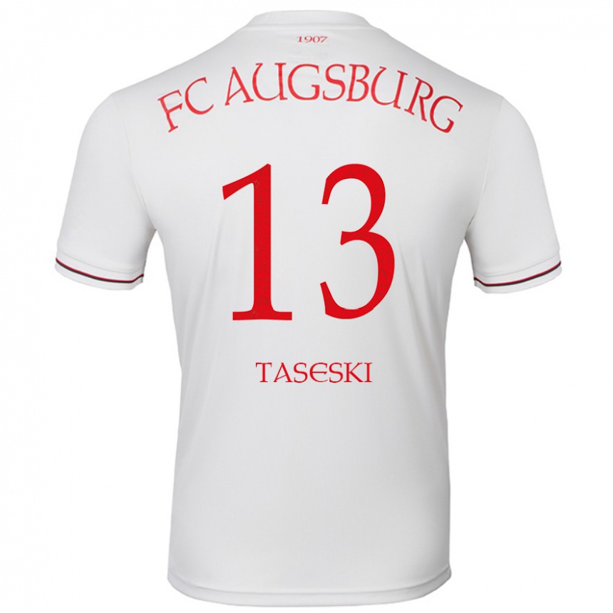 Men Football Kristijan Taseski #13 White Home Jersey 2024/25 T-Shirt