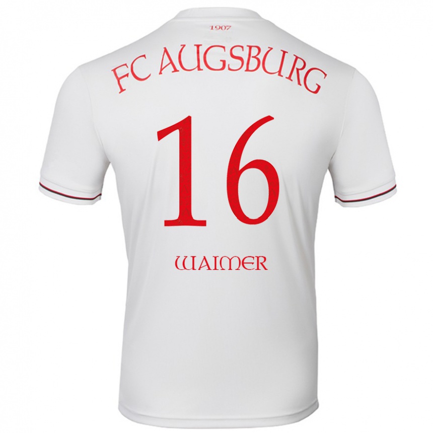 Men Football Johannes Waimer #16 White Home Jersey 2024/25 T-Shirt