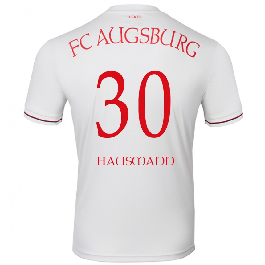 Men Football Daniel Hausmann #30 White Home Jersey 2024/25 T-Shirt