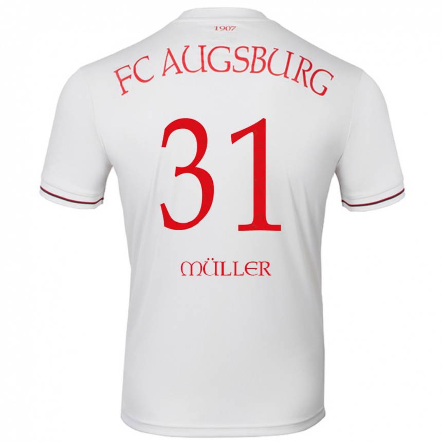 Men Football Noah Müller #31 White Home Jersey 2024/25 T-Shirt