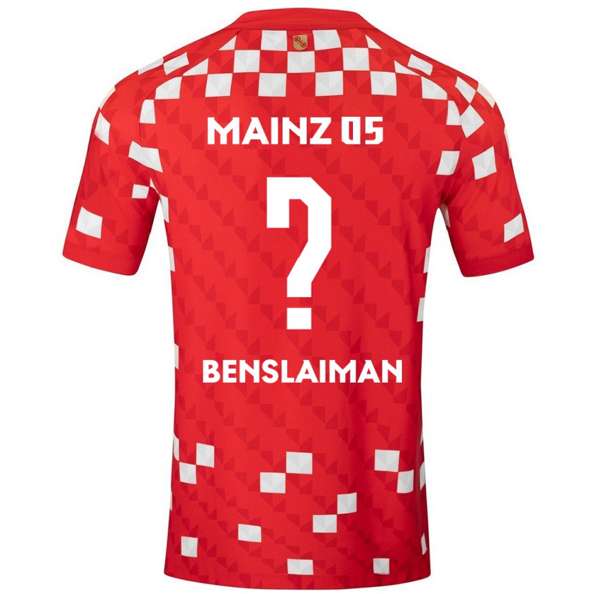 Men Football Mohamed Benslaiman #0 White Red Home Jersey 2024/25 T-Shirt