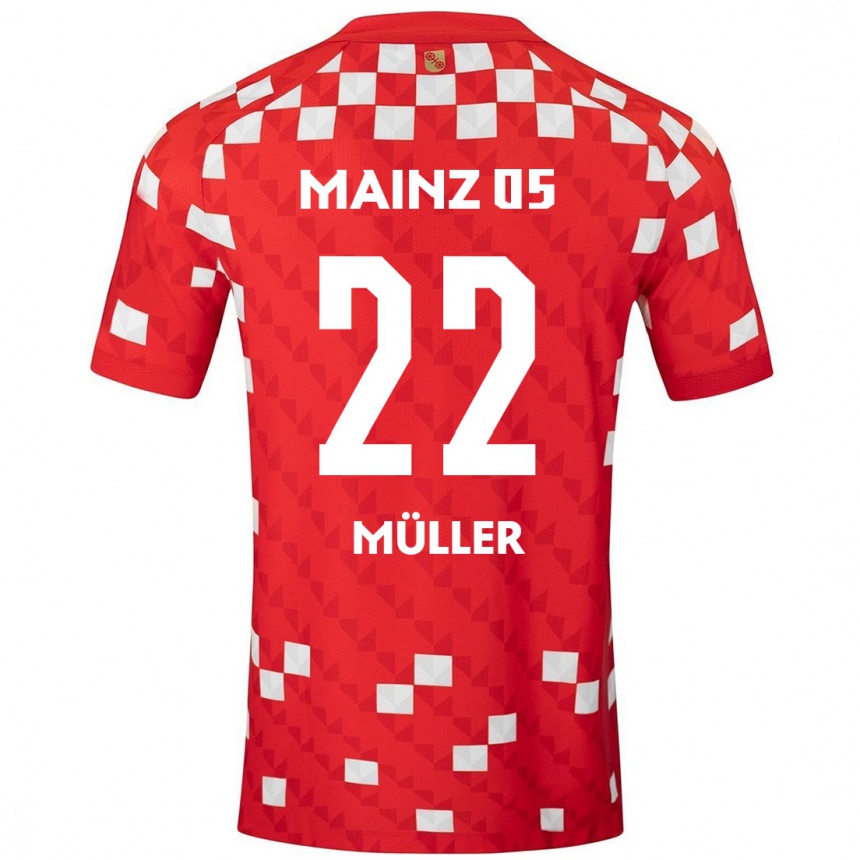 Men Football Tim Müller #22 White Red Home Jersey 2024/25 T-Shirt