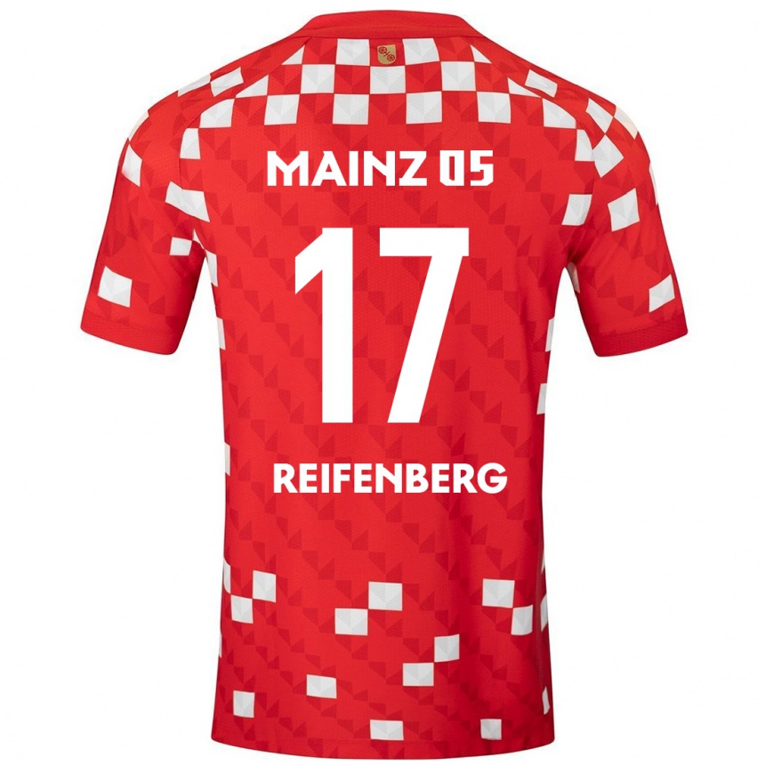 Men Football Michelle Reifenberg #17 White Red Home Jersey 2024/25 T-Shirt