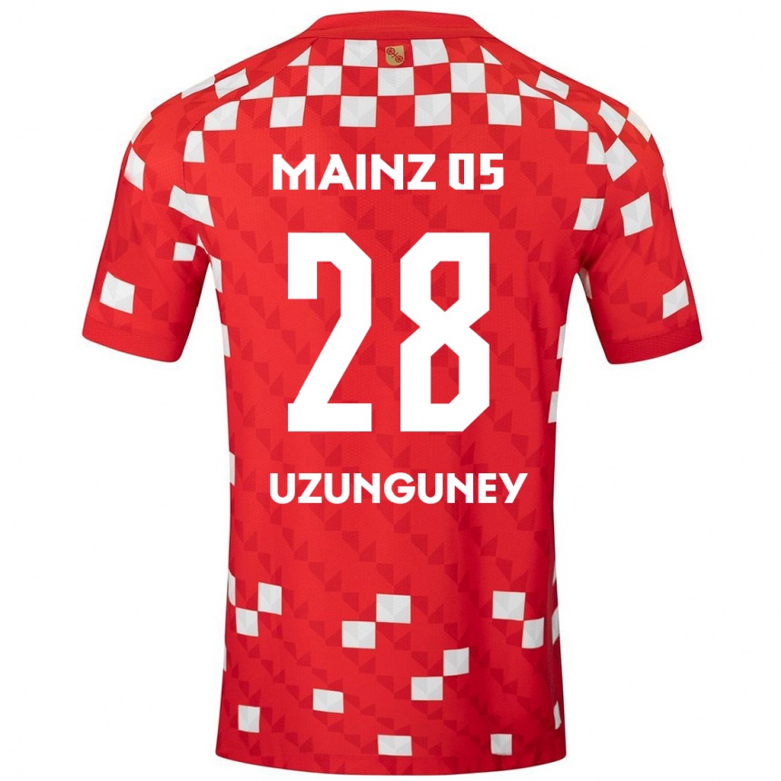 Men Football Ebru Uzungüney #28 White Red Home Jersey 2024/25 T-Shirt