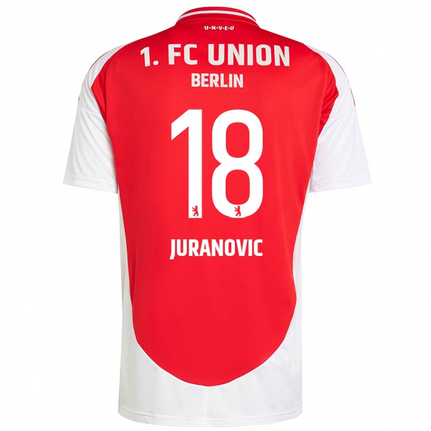 Men Football Josip Juranovic #18 Red White Home Jersey 2024/25 T-Shirt