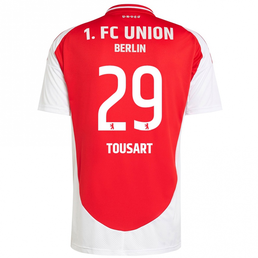 Men Football Lucas Tousart #29 Red White Home Jersey 2024/25 T-Shirt