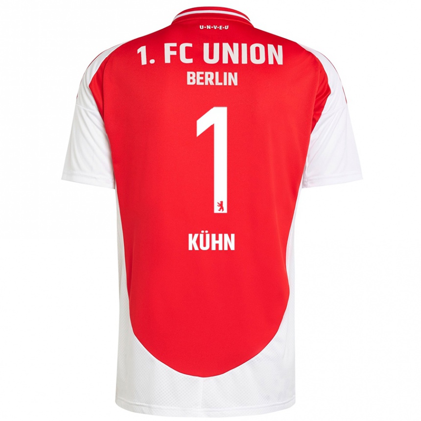 Men Football Samuel Kühn #1 Red White Home Jersey 2024/25 T-Shirt