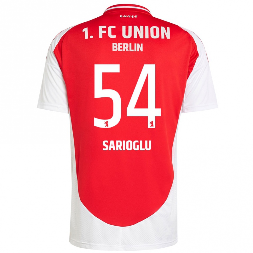 Men Football Defne Sarıoğlu #54 Red White Home Jersey 2024/25 T-Shirt