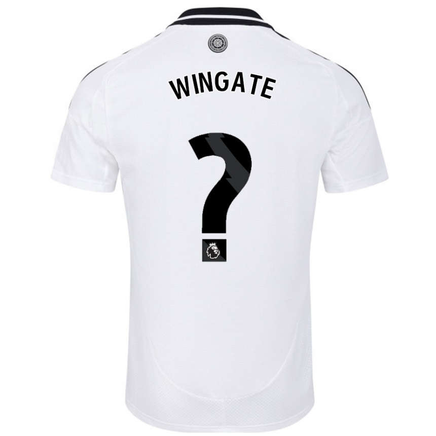 Men Football Tom Wingate #0 White Home Jersey 2024/25 T-Shirt