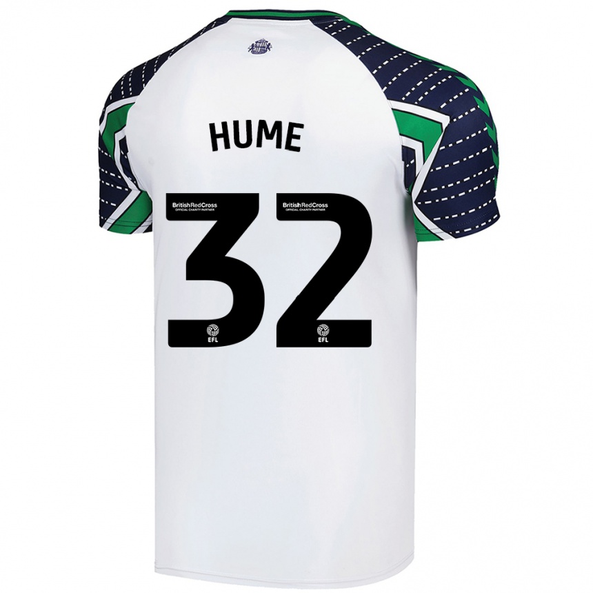 Men Football Trai Hume #32 White Away Jersey 2024/25 T-Shirt