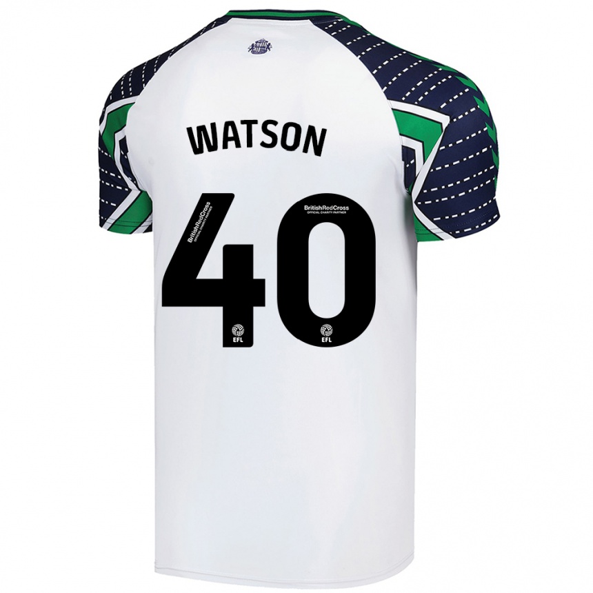 Men Football Tom Watson #40 White Away Jersey 2024/25 T-Shirt