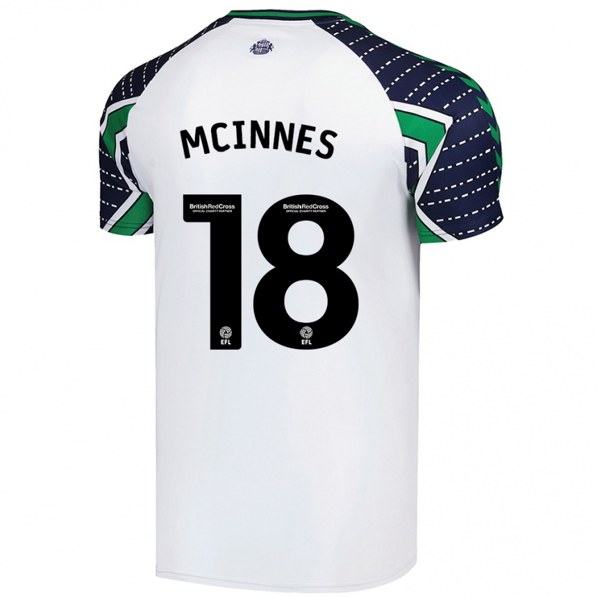 Men Football Libby Mcinnes #18 White Away Jersey 2024/25 T-Shirt