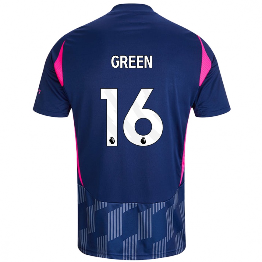 Men Football Mollie Green #16 Royal Blue Pink Away Jersey 2024/25 T-Shirt